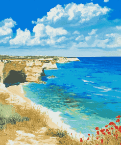 Puglia Seaside Scenery Diamond Painting