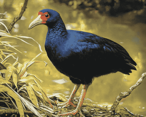 Pukeko Bird Artistry Diamond Painting