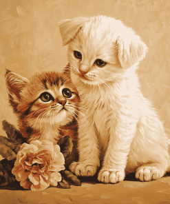 Puppy and Kitten Animal Diamond Painting