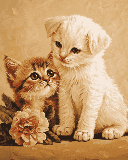 Puppy and Kitten Animal Diamond Painting