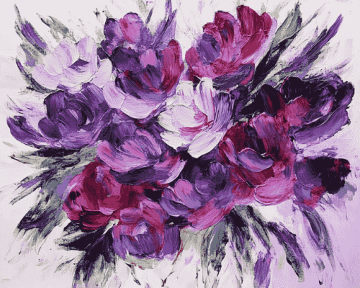 Purple Blossoms Diamond Painting