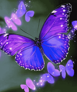 Purple Butterfly Insects Diamond Painting