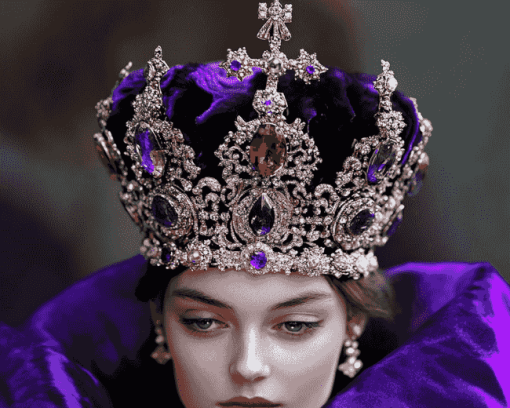 Purple Crown Queen Diamond Painting