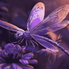 Purple Dragonfly Blue Insect Diamond Painting