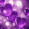 Purple Hearts Diamond Painting