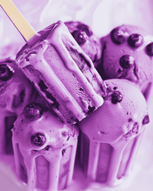 Purple Ice Cream Delight Diamond Painting