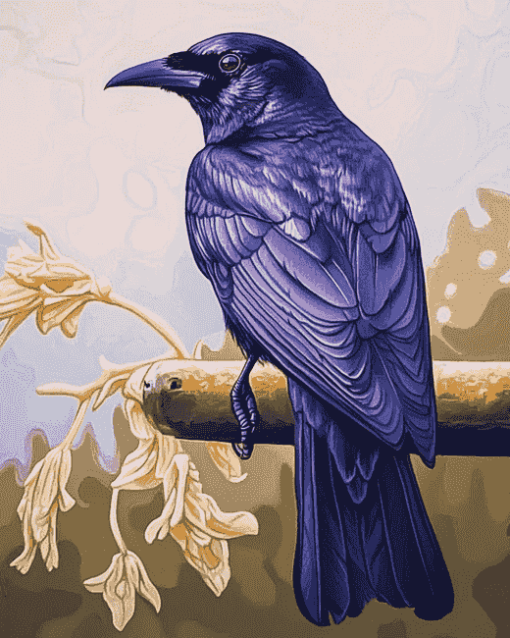 Purple Martin Bird Diamond Painting