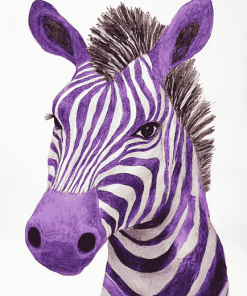 Purple Zebra Diamond Painting