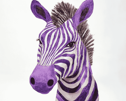 Purple Zebra Diamond Painting