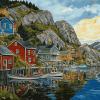 Quidi Vidi River Landscape Diamond Painting