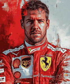 Racing Icon Sebastian Vettel Diamond Painting