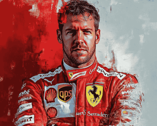 Racing Icon Sebastian Vettel Diamond Painting