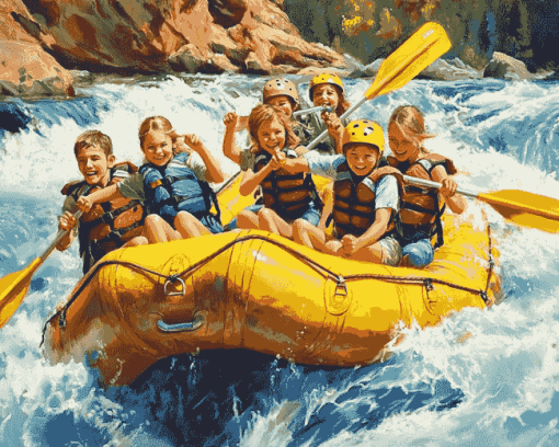 Rafting Adventure for Kids Diamond Painting