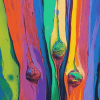 Rainbow Eucalyptus Colorful Trees Diamond Painting