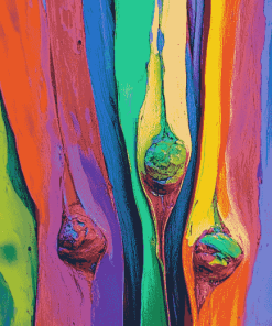 Rainbow Eucalyptus Colorful Trees Diamond Painting