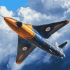 Rainbow Hawker Hunter Jets Diamond Painting