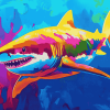 Rainbow Shark Diamond Painting