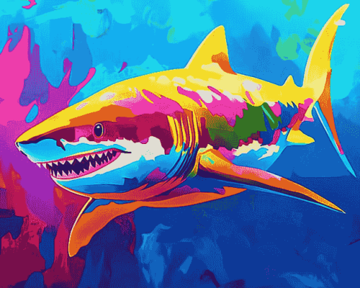 Rainbow Shark Diamond Painting