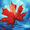 Rainy Maple Heart Diamond Painting