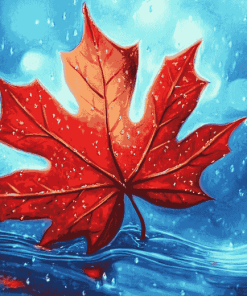 Rainy Maple Heart Diamond Painting