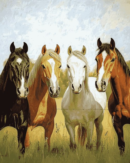 Ranch Horses Diamond Painting