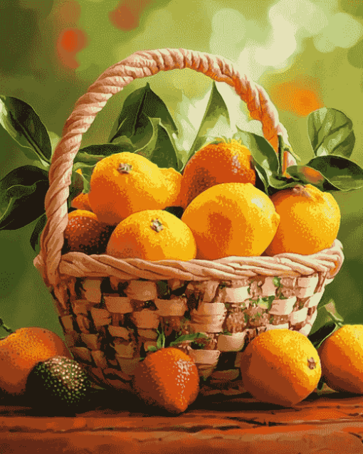 Rangpur Lemon Fruit Basket Diamond Painting