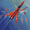 Red Arrows Vulcan Jets Diamond Painting