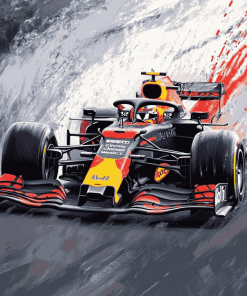 Red Bull F1 Race Car Diamond Painting