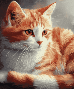 Red Cat Diamond Painting