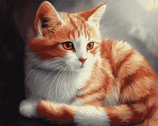 Red Cat Diamond Painting