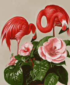 Red Flamingo Diamond Painting