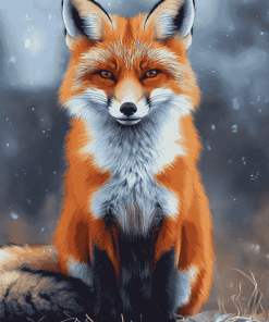 Red Fox Cubs Diamond Painting