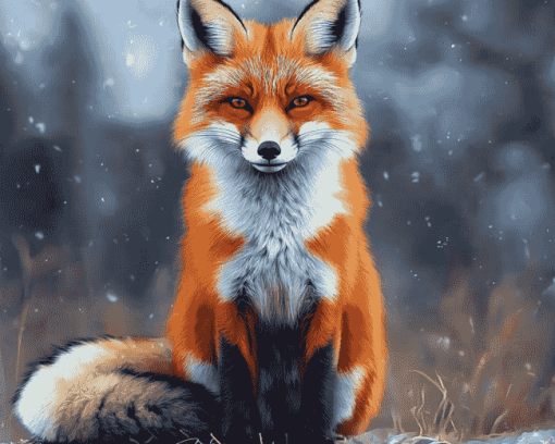 Red Fox Cubs Diamond Painting