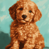 Red Goldendoodle Puppy Diamond Painting