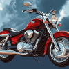 Red Honda Shadow Engines Diamond Painting