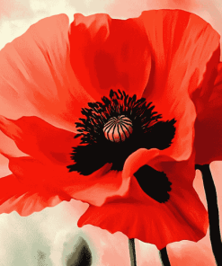 Red Poppy Flower Diamond Painting