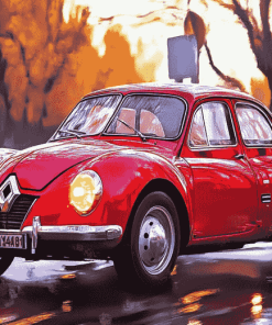 Red Renault Car Diamond Painting