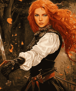 Redhead Warrior Woman Diamond Painting