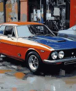 Reliant Scimitar Classic Car Diamond Painting