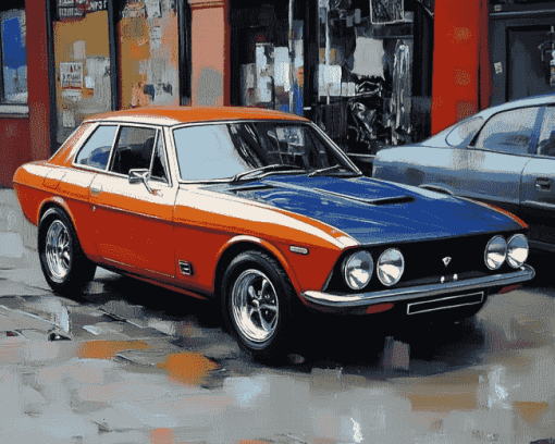 Reliant Scimitar Classic Car Diamond Painting