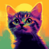 Retro Kitty Diamond Painting