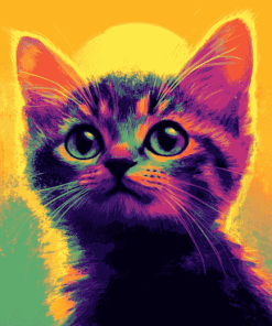 Retro Kitty Diamond Painting