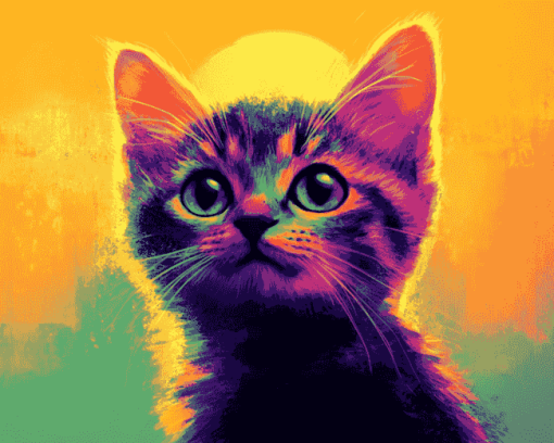 Retro Kitty Diamond Painting