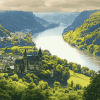 Rhine Valley Germany Scenic Diamond Painting