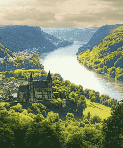 Rhine Valley Germany Scenic Diamond Painting