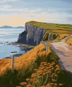 Rhossili Bay Landscape Diamond Painting