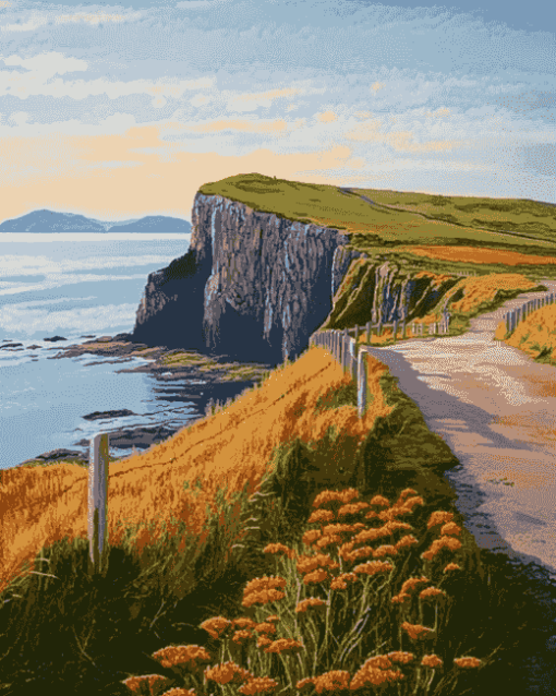 Rhossili Bay Landscape Diamond Painting