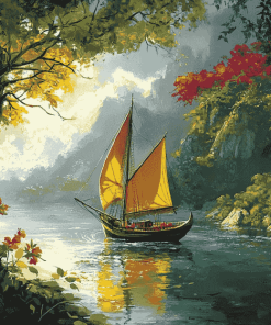 River Cruiser Seascape Diamond Painting