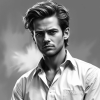 River Phoenix Monochrome Diamond Painting