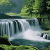 River and Waterfall Beauty Diamond Painting